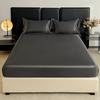 3PCS/1 Set Luxury Satin Fitted Sheet Set Satin Elastic  Silk Bed Cover Sheet Solid Mattress Cover 1 Bed Sheet with 2 Pillow Cover