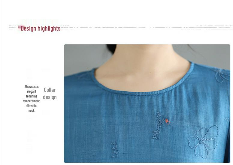 2026 Summer Lightweight Flowy Fairy Embroidered Cotton Linen Dress