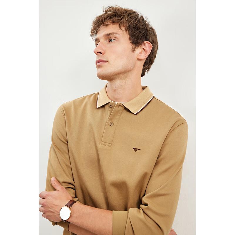 Septwolves Men's Volcanic Rock Warm Long-Sleeve Polo Shirt