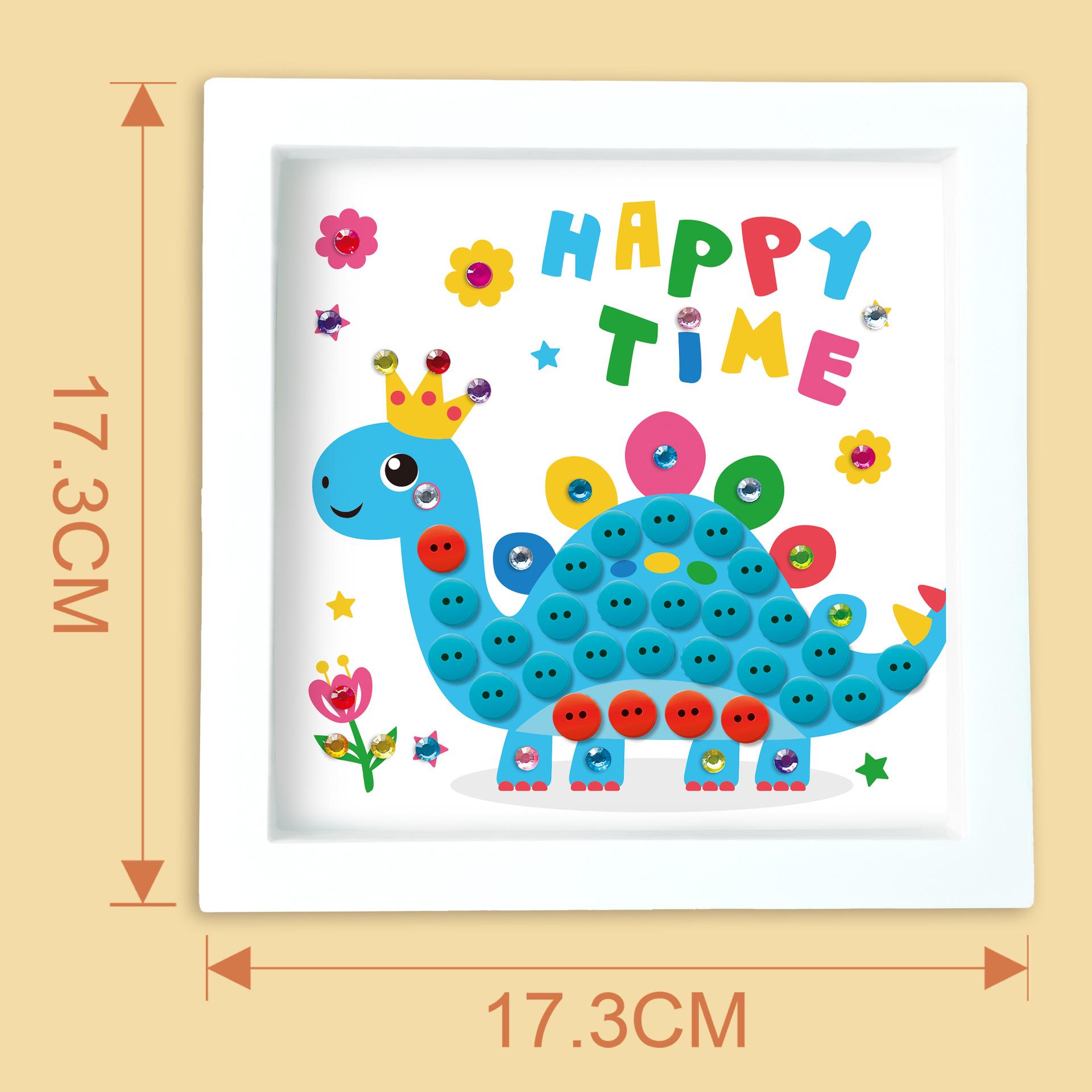 Kids  Button Photo Frame DIY Craft Kit – Handmade Painting Gift for Children s Day