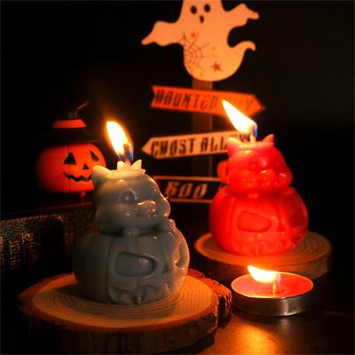 Halloween Cat Candle Silicone Mold Halloween Ornament Resin Mold DIY Crafts Handmade Candle Soap Making Home Decor Gift