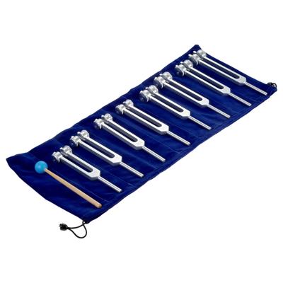Dreld Chakra Tuning Fork Set Solfeggio Tuning Fork Set DNA Repair Healing Sound Therapy Tool with 8 Tuning Forks 1 Silicone Hammer Vibration