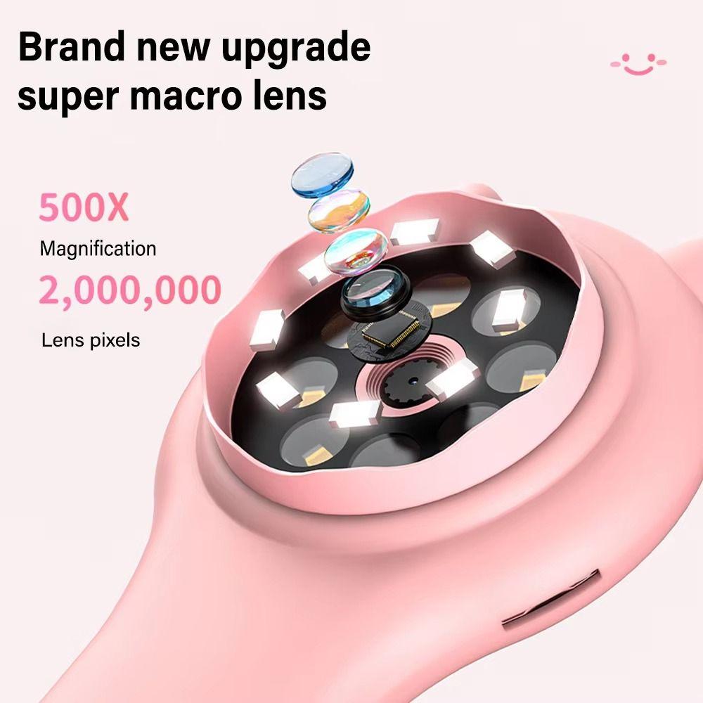2 Inch IPS Screen Children's Digital Microscope HD Mini Portable Microscope Kids Microscope Kids
