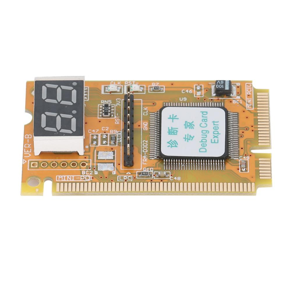 Praktische Mini-PCI-E Diagnosekarte Gelbe 3-in-1-Karte Laptop-Analysator Computer-Diagnose