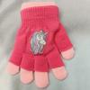 Girls' Double-Layer Knitted Cartoon Gloves - Cute & Warm, Ideal for Primary School Students In Autumn/Winter