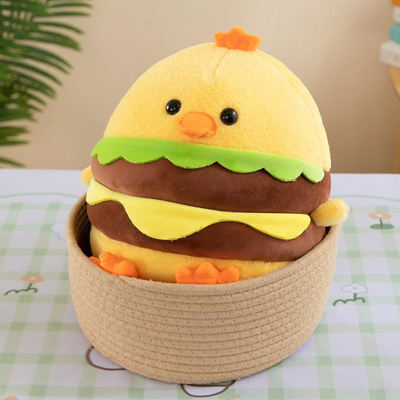 Soft Plush Chicken Toy Kids 30cm 40cm 50cm Yellow Stuffed Animal Pillow Bedroom Office Decor