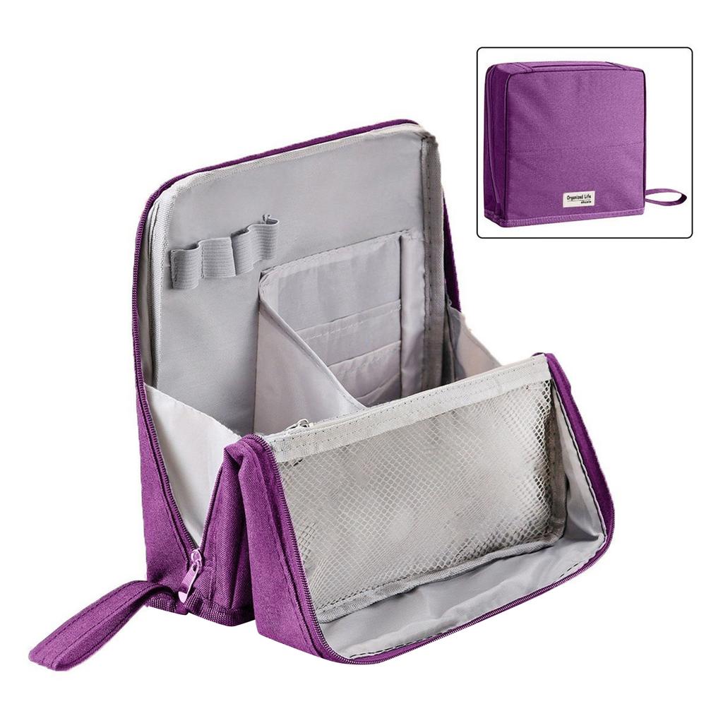 Oxford Cloth Standing Makeup Bag with Large Capacity Durable Waterproof Oxford Fabric for Home Storage Business Travel Bag