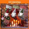 Festive Gnome Santa Claus Christmas Stocking Large Size Candy Gift Bag Holiday Decor