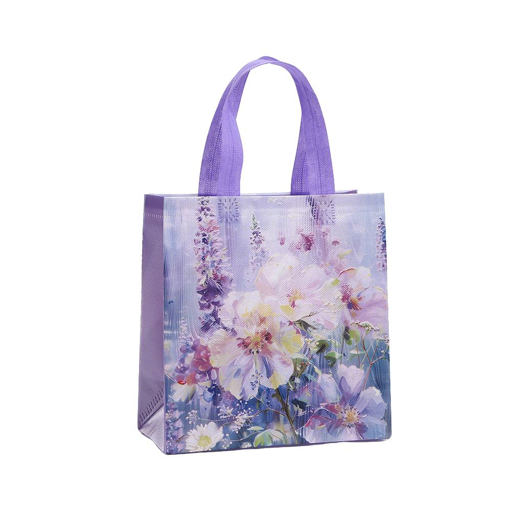 

12Pcs Elegant Floral Theme Non-woven Gift Packing Bag Oil Painting Flower Candy Cookie Bag for Birthday Wedding Party Decoration 23x22x11cm