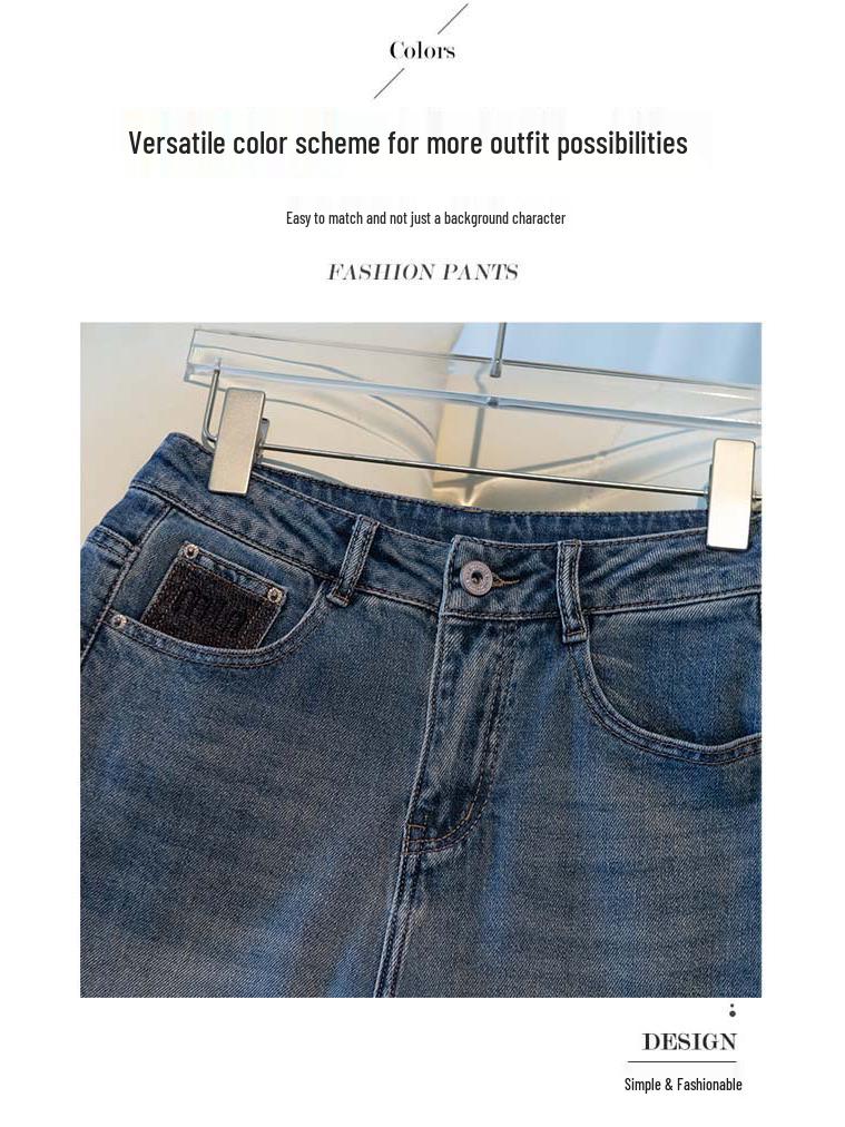 Women's High Waist Petite Dad Jeans - Spring/Autumn 2025 Collection, Slimming Draping Straight Leg.