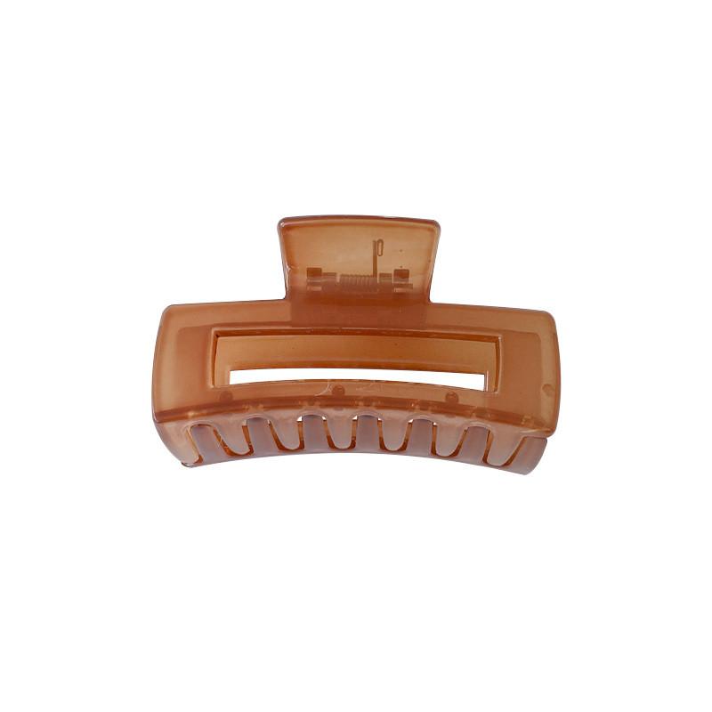 Stylish 8cm Pc Material Jelly Color Hair Claw Clip With Simple Geometric Design