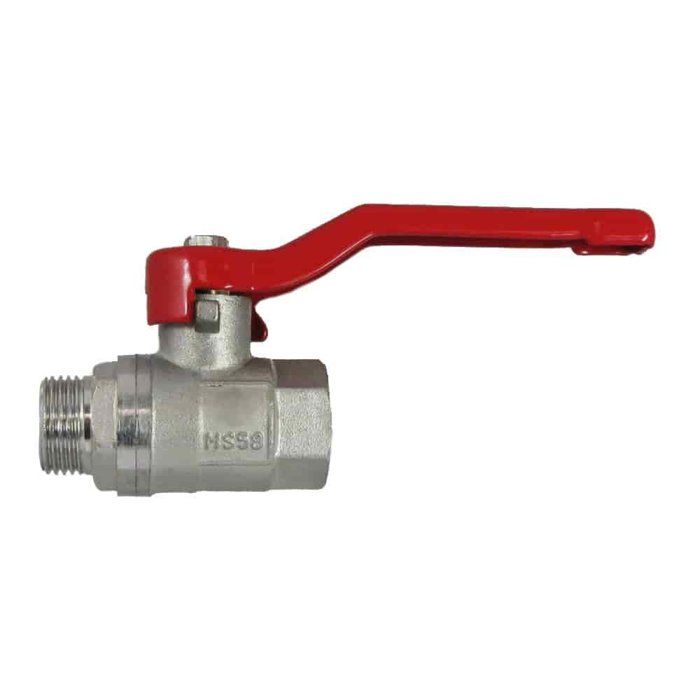 Robinet - KLASEBO - 3/4" - Laiton Nickelé - Levier Acier - Étanchéité PTFE