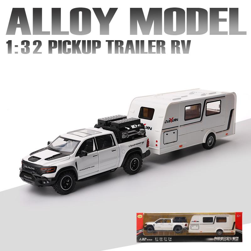 

1:32 Domineering Mammoth RV alloy model, cool lighting and sound effects, four-wheel shock absorption, strong recovery