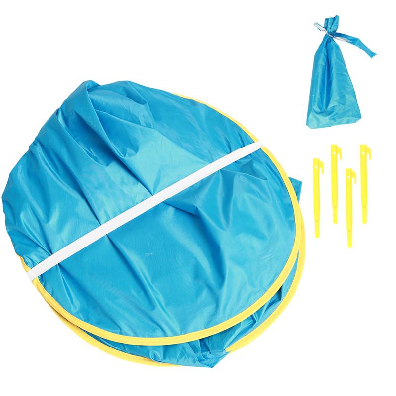 Tenda de Praia Infantil Proteção UV Casa de Brincar Piscina Tenda Pop-Up Portátil Impermeável Piscina Brinquedos de Exterior Para Crianças