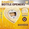 1/5/20PCS Beer Bottle Opener Heart Shaped Bamboo Magnetic Opener Portable Fridge Magnet Beer Opener Bar Wedding Home Party Tools