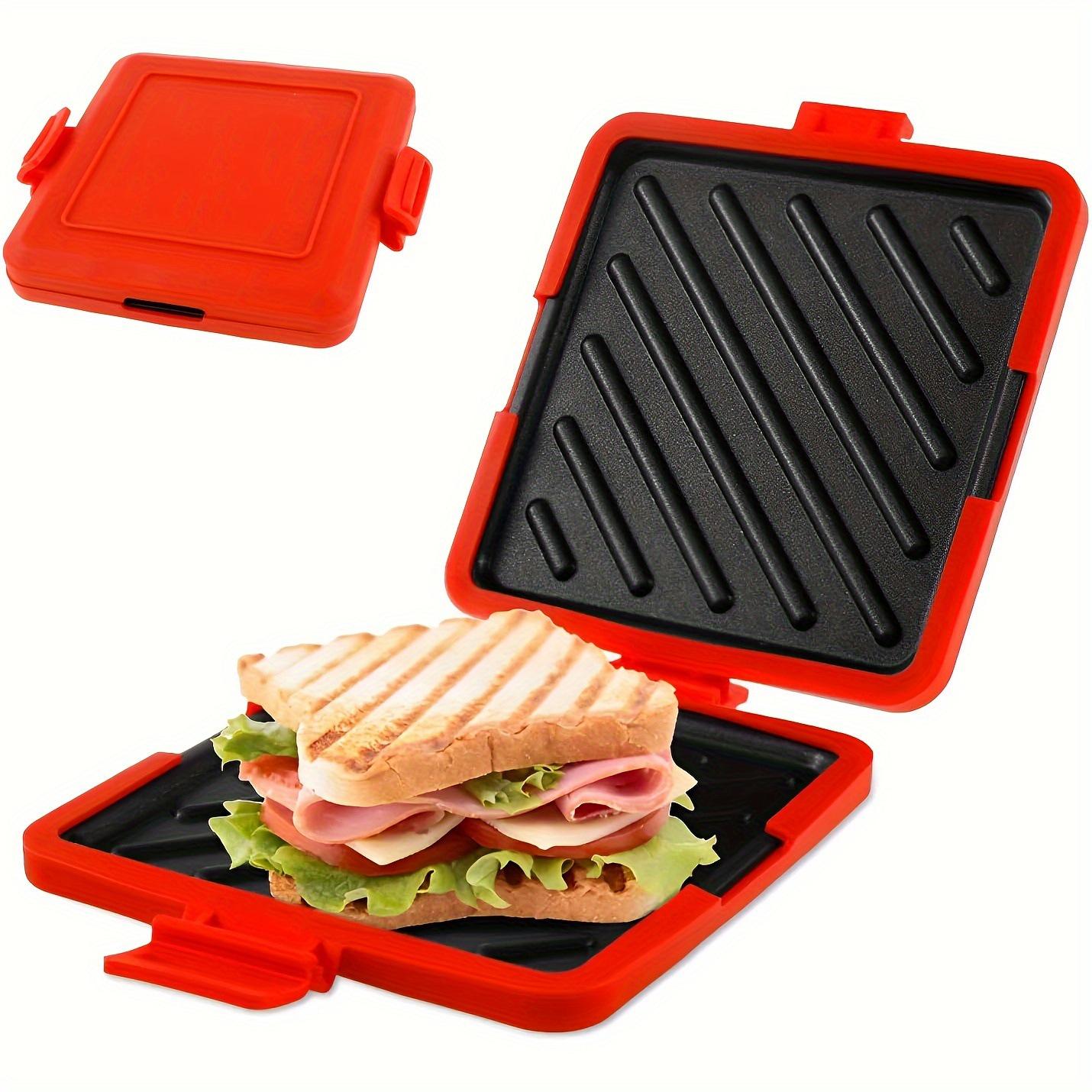 

Cross-Border Waffle Maker & Breakfast Sandwich Press with Non-Stick Baking Pan красный