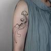 Premium Sense, Simple Personality, Small Fresh Ink Jellyfish Arm Tattoo Sticker