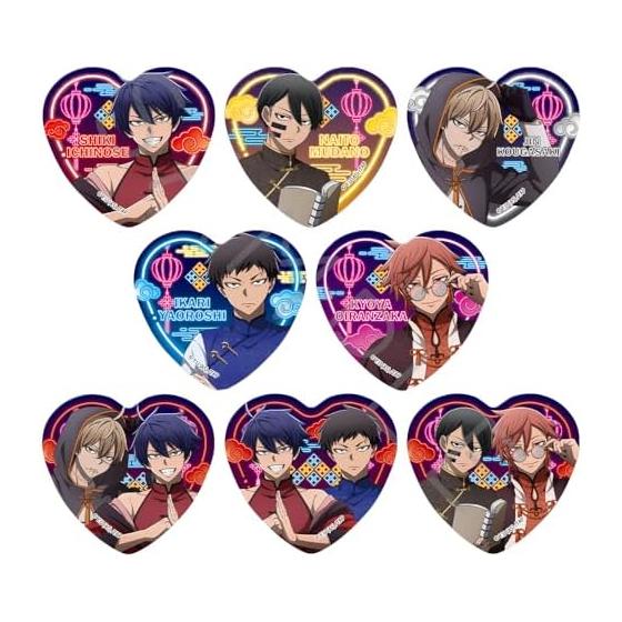 TV Anime  Tougen Anki  Part 2 Heart-Shaped Can Badges [Trading - 8 Types Total] Box of 8 Approx. 52mm x 57mm Tin
