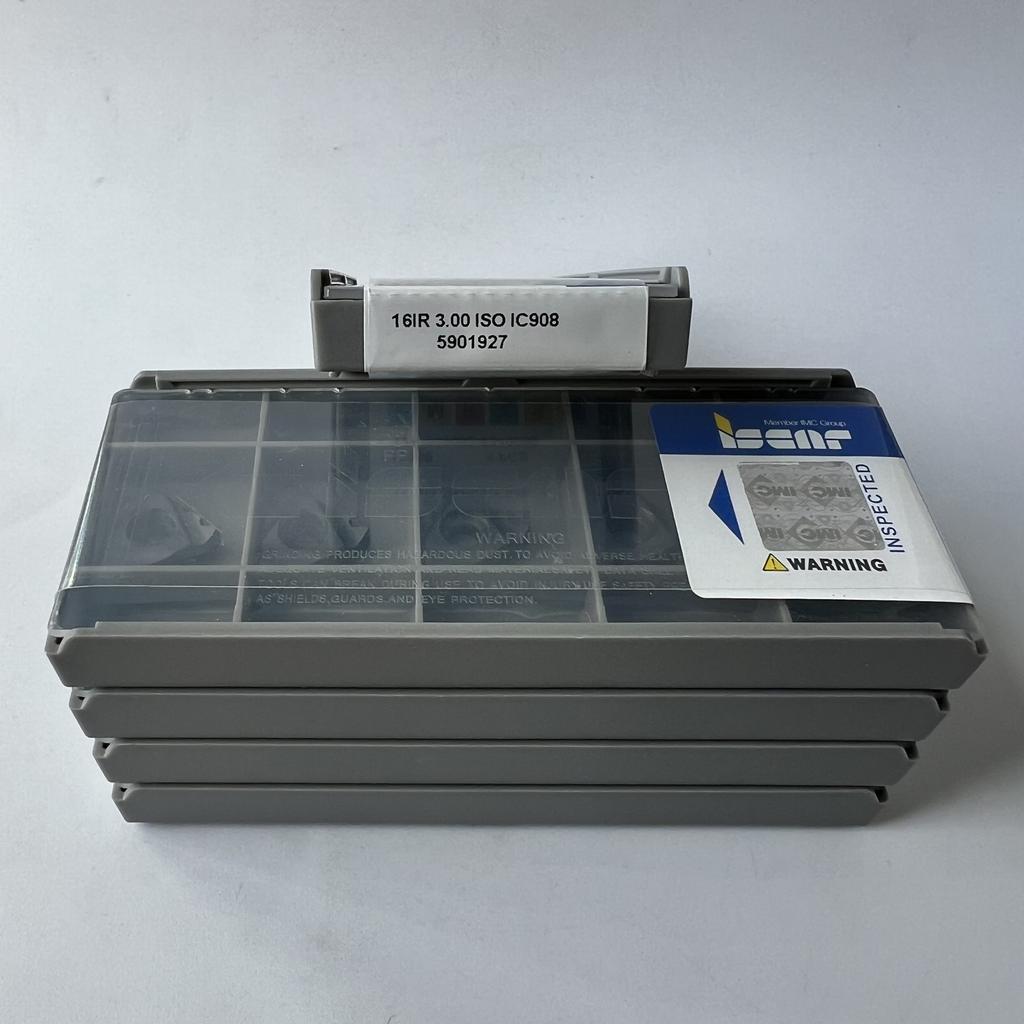 ISCAR / 16IR3.00ISO IC908 / Industrial indexable Carbide Inserts 10 Pcs
