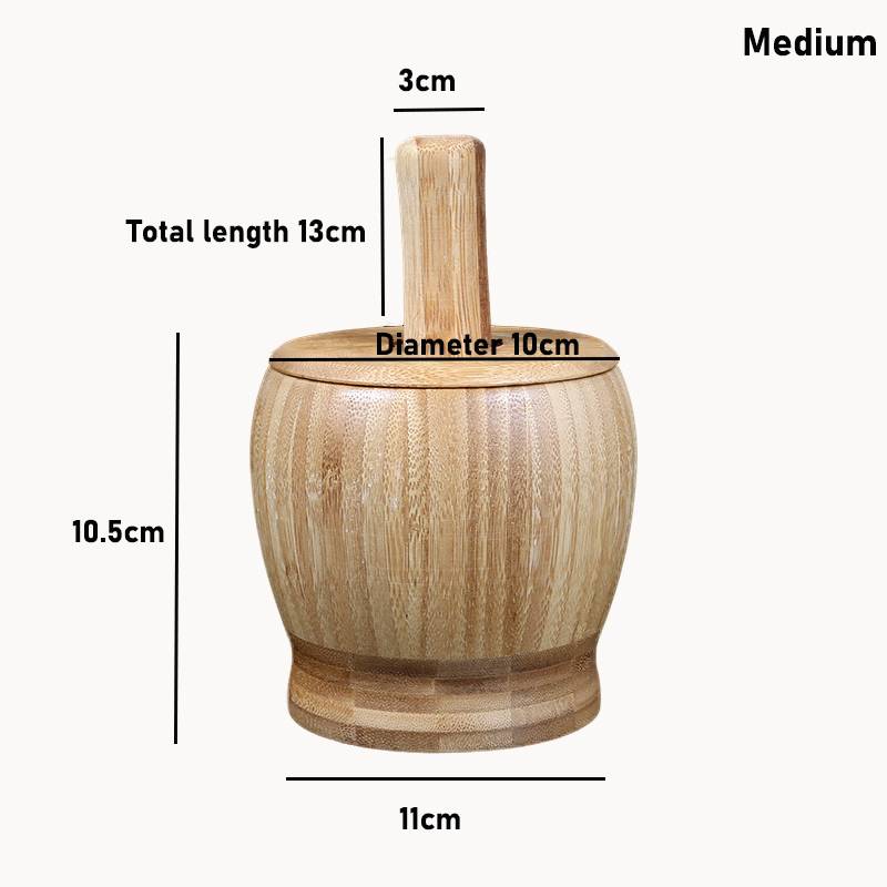 Manual Grinder Pressing Garlic Mashed Garlic Mashing Pot Multifuction Mashing Medicine Pot Jujube Pounding Garlic Wood Mortar