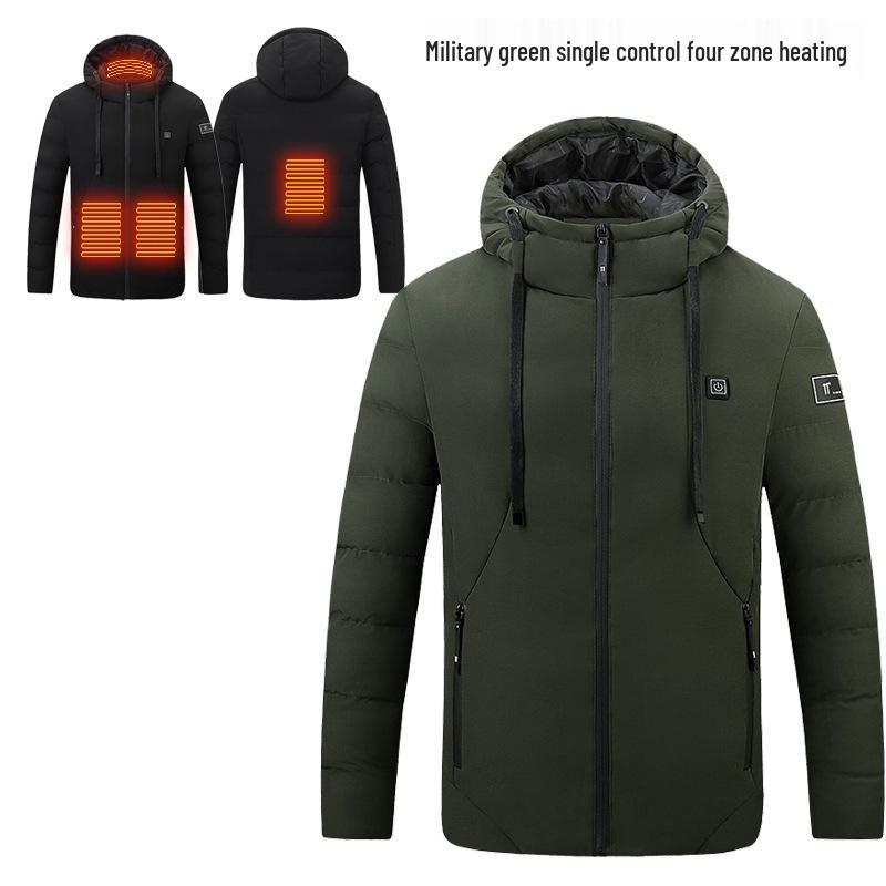 Men's 15-Zone USB Heated Cotton Jacket: Smart, Constant Temperature for Winter Cold Protection