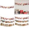 Santa Claus Snowman And Reindeer Christmas Party Banner Decorative Alphabet Banner For Festive Decor