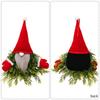Outdoor Christmas Wreath with LED Lights Home Decor Gnome Winter Wreath Holiday Decor for Indoor Window Fireplace Shelf Bedroom