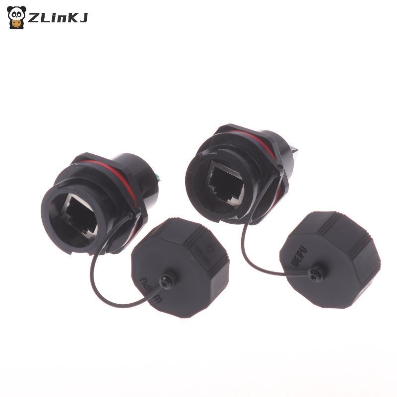 Ethernet Waterproof RJ45 Network Adapter with Dust Cover for Outdoor Signal Transfer and Protection