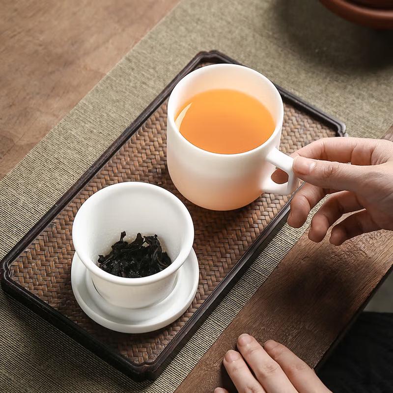 Plain Fired Ceramic Tea Infuser Mug