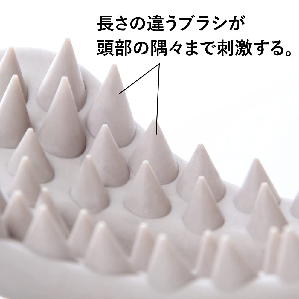 Alphax Kopfhautmassagebürste für Männer und Frauen, Hogsia Kopfhaut, Grau, 1 Bürste