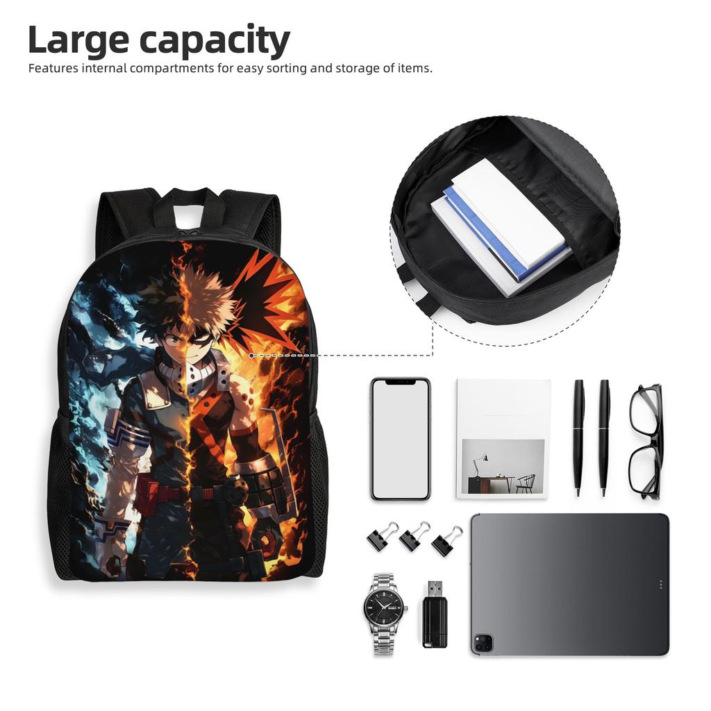 Customized My Hero Academias Backpacks Women Men Basic Bookbag for School College Izuku Midoriya Katsuki Bakugo Bags