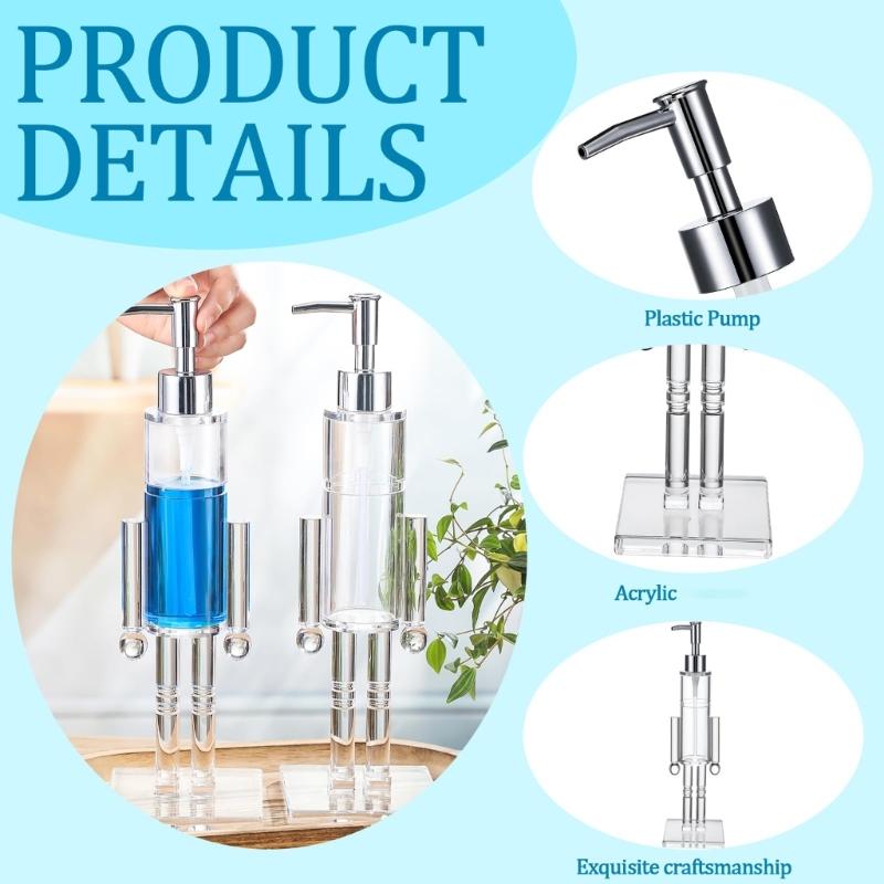 Nutcrackers Liquid Soap Dispenser with Pump Mechanism Visible Remaining Level Soap Container For Bathroom Decoration