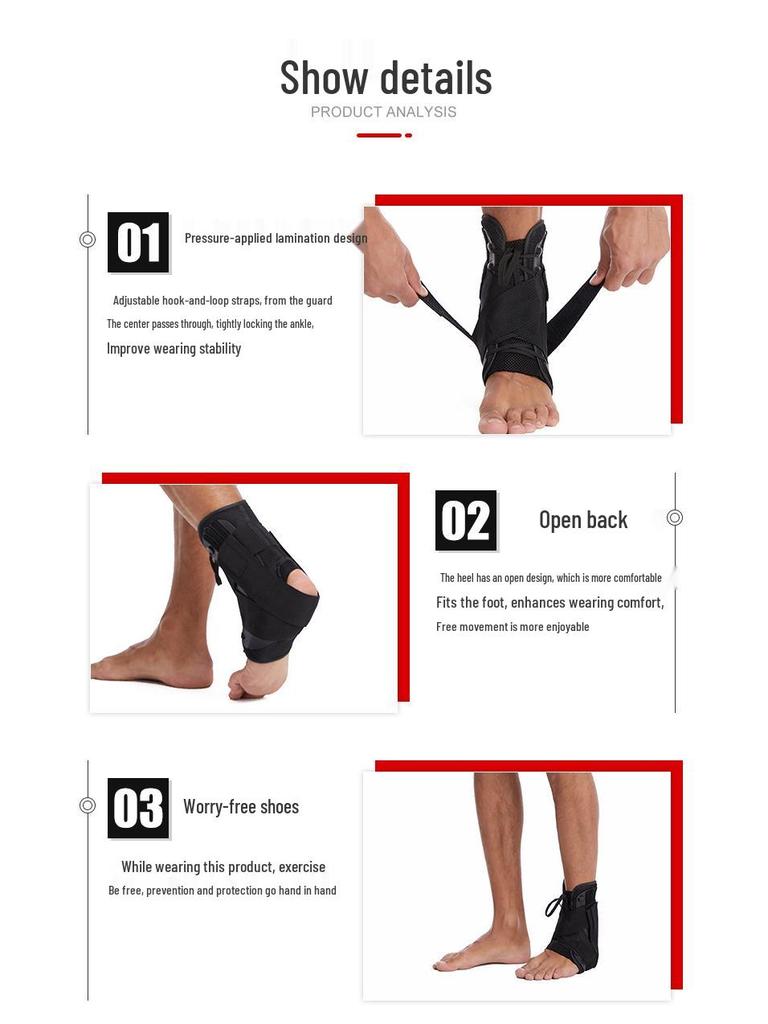 Cross-border Ankle Compression Sports Brace - Support & Protection for Basketball