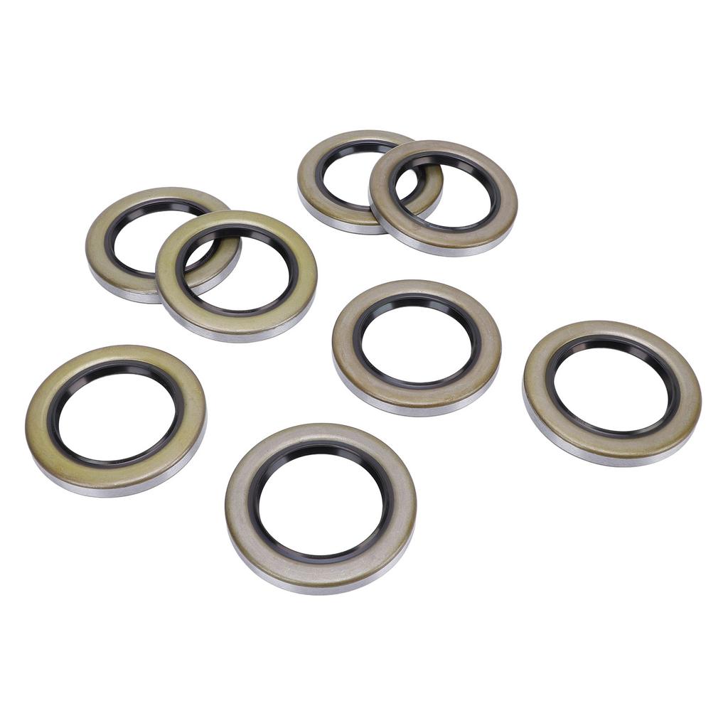 8PCS Trailer Hub Wheel Grease Seals 2.25in ID 3.376in OD Double Lip Grease Seals for Dexter Texcom RV Trailer