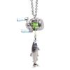 Ornamenti Miniatura Mulinello a Tema Pesca Ciondolo Miniatura Mulinello in Metallo Collana Regalo Unico Per Pescatori