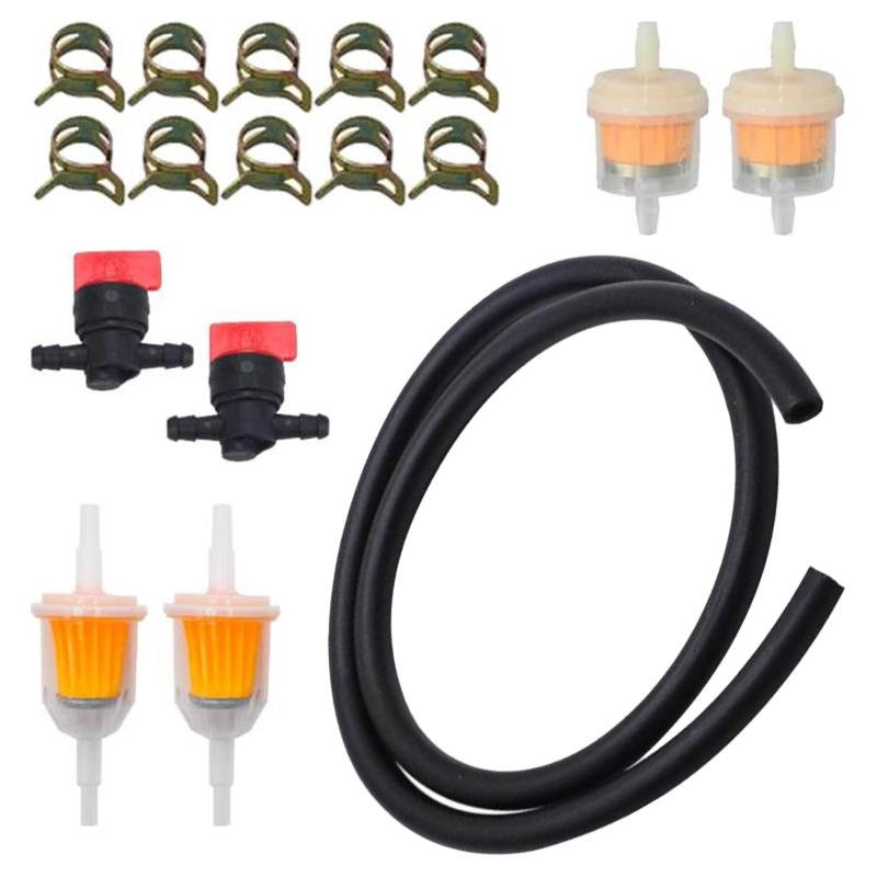 Carburetor Accessory Kit Featuring Fuel Line Filters Hose Clamps and Shutoff Valves for Improved Functionality