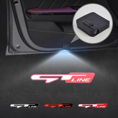 Für Hyundai Peugeot GT Line Emblem Sportage R Ceed Sorento Auto Türlicht Willkommensleuchte Kabelloser Laserprojektor Auto Dekoration