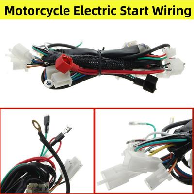 Motorcycle Machine Electric Start Wiring Harness For 50cc 70cc 90cc 110cc 125cc