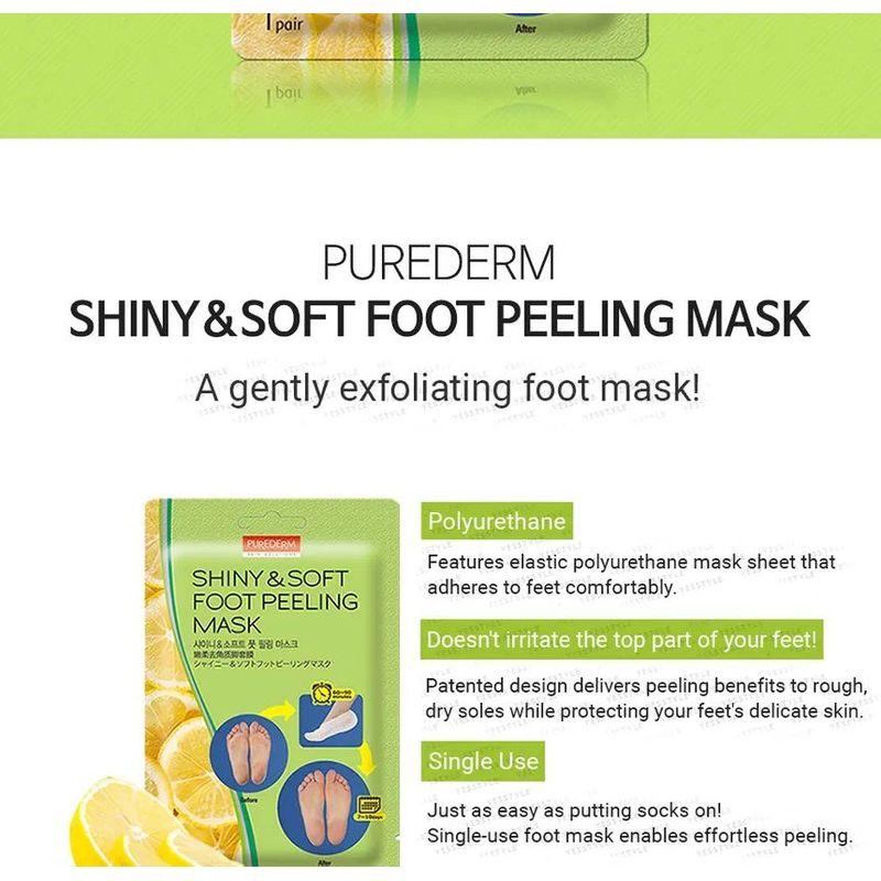 PUREDERM - Shiny & Soft Foot Peeling Mask (1 pair)