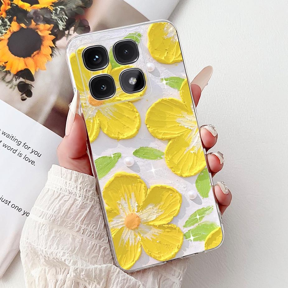 For Xiaomi 14T Pro Case 2025 New Luxury Painted Cover Clear Silicone Phone Case For Xiaomi Mi 14T Pro Mi14T 5G Soft Fundas Coque