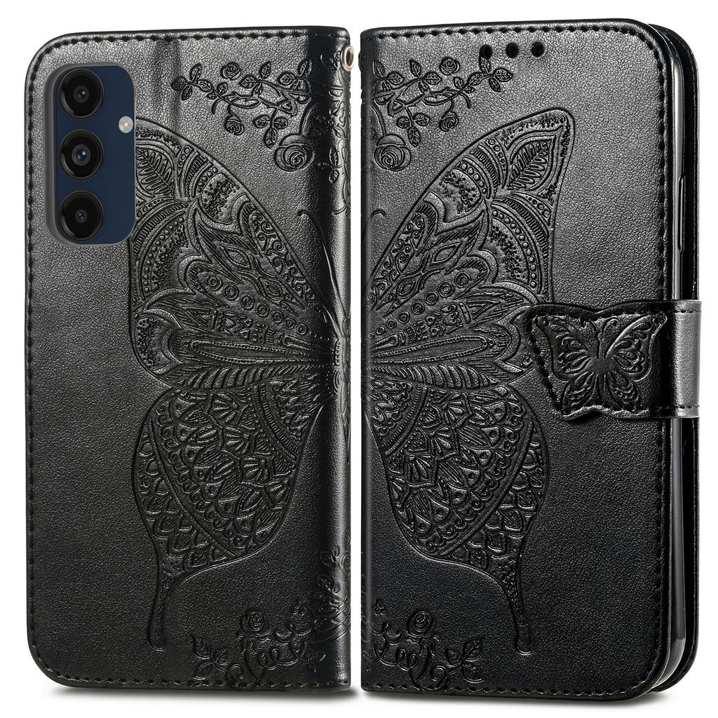 For Samsung Galaxy A16 5G/A16 4G Case PU Leather Wallet Phone Cover Butterfly Pattern