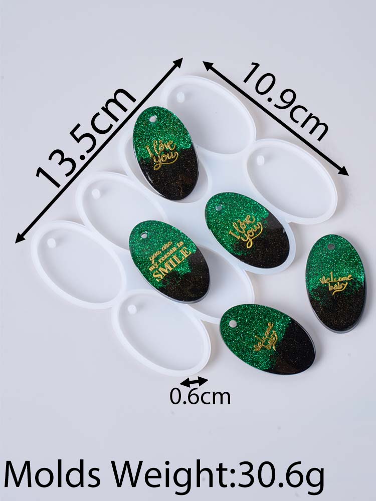 Butterfly Oval Earrings Silicone Mold DIY Jewelry Craft Gifts Making Crystal Epoxy Resin Pendant Necklace Keychain Casting Molds