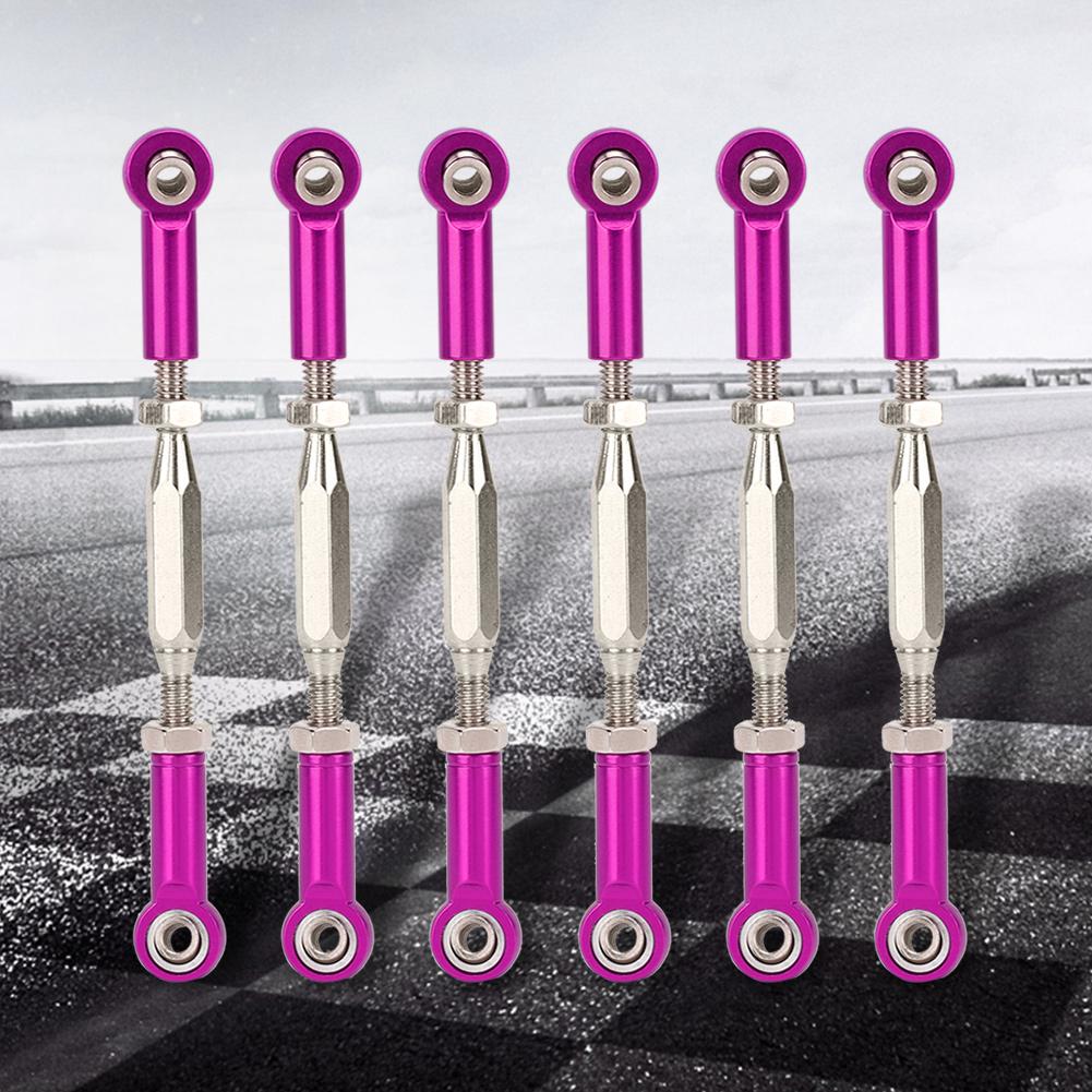 6 pcs 81mm Aluminum Servo Links Tie Rod Set for RC Car Accessories
