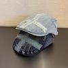 Retro Streetwear Punk Style Denim Baseball Cap For Fall Winter Seasonal Wear