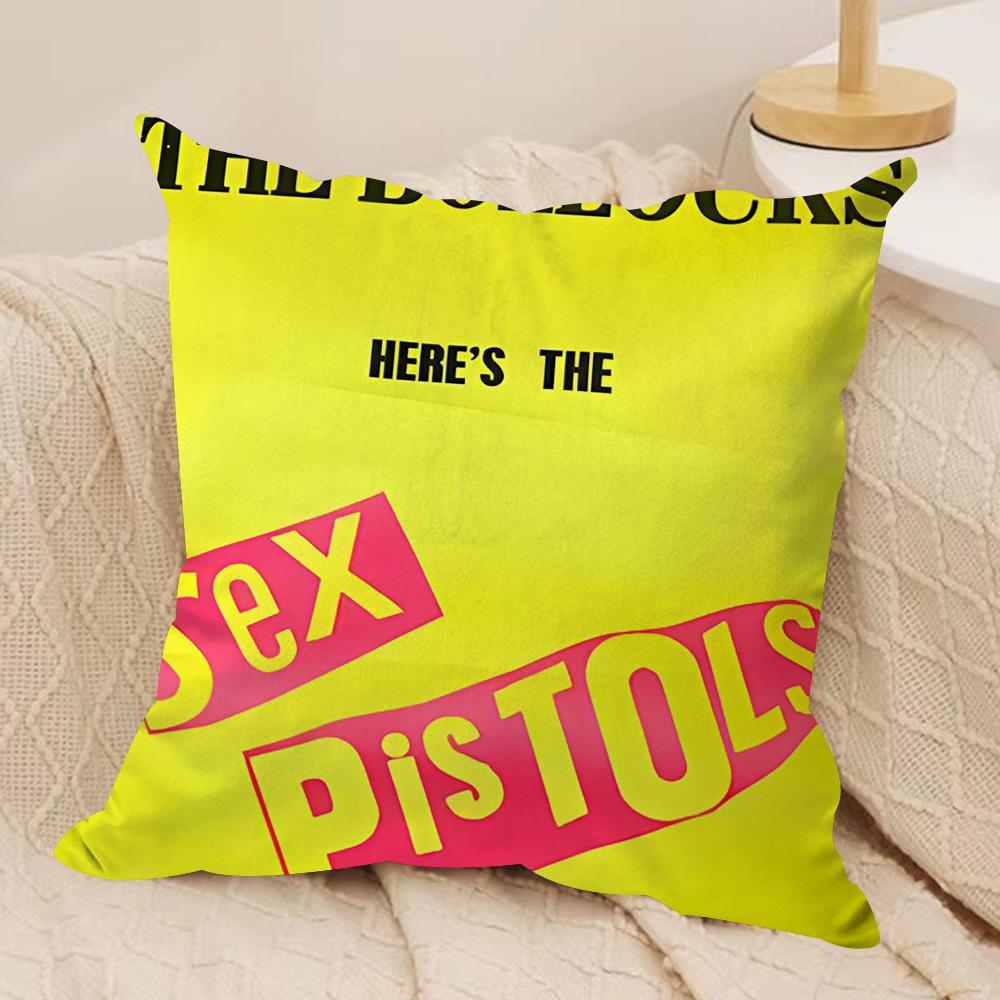 S-Sex pistols Rocková kapela Povlak na polštář Měkký plyš Oboustranně potištěný Polštář na pohovku Povlak na polštář | Útulná celoroční dekorace Dárek