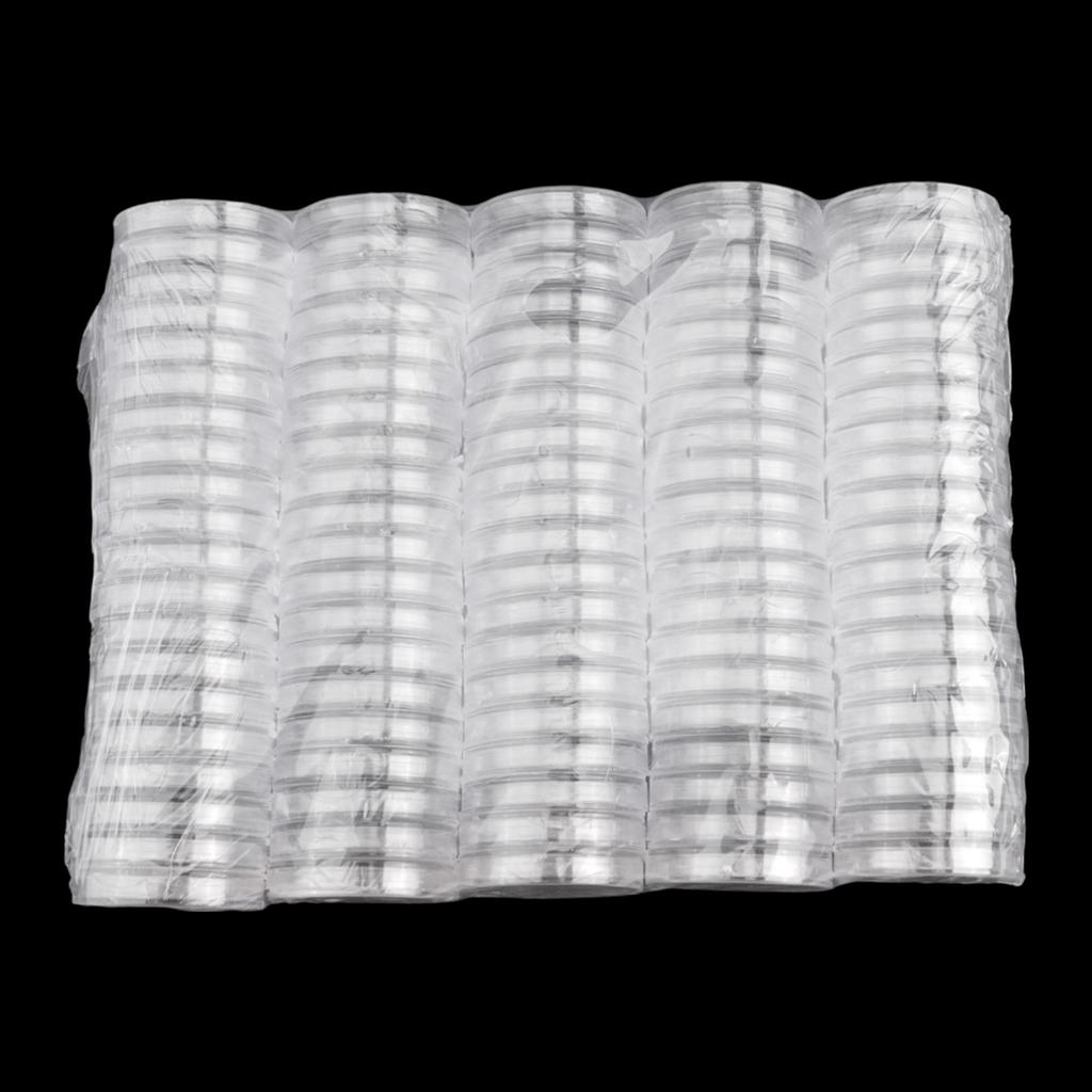 Coin Capsule Protection Supplies Containers Plastic Holders Clear Round