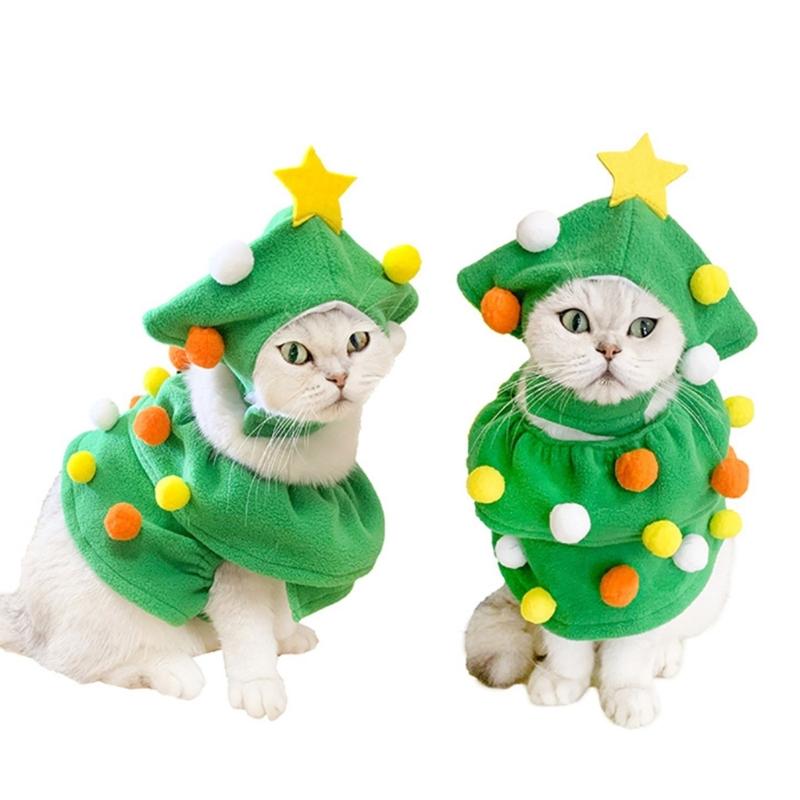 Cats Outfit Costume Christmas Tree Theme Funny Costume Cosplay Accessories