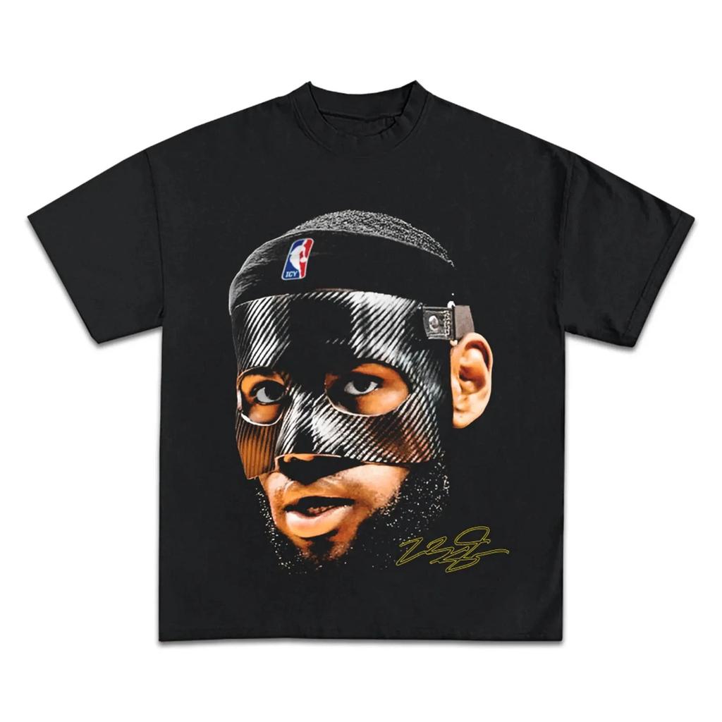 Gemaskerde Lebron James Boxy Vintage Boxy T-shirt oversized t-shirt streetwear y2k
