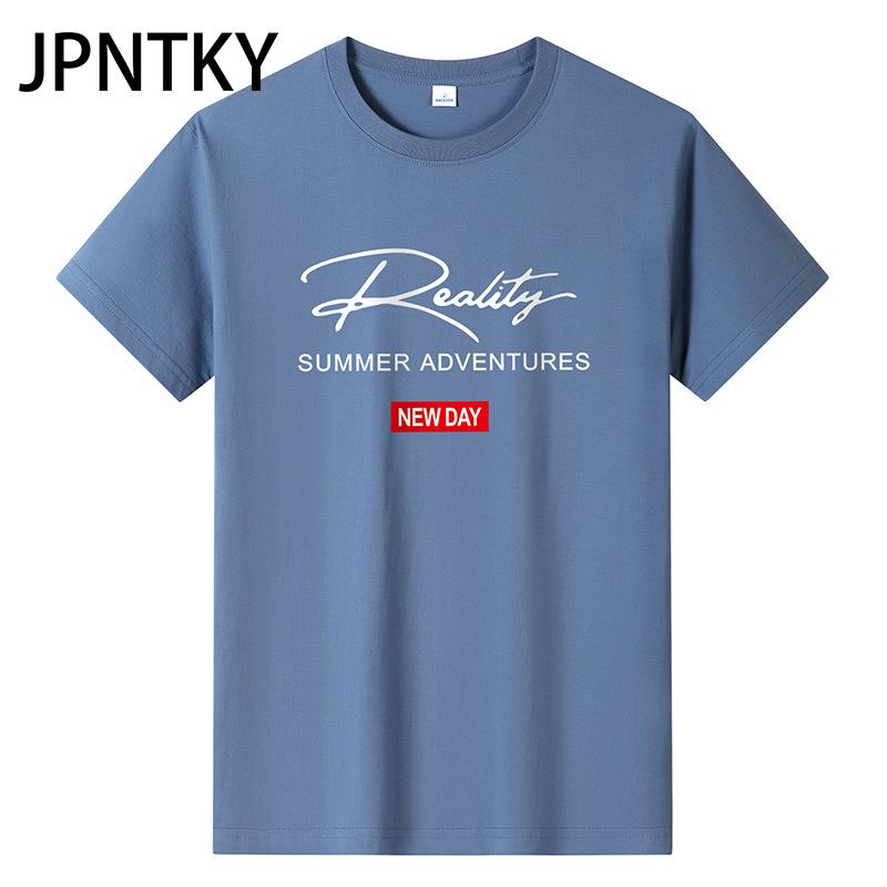 

JPNTKY Хлопковая футболка с коротким рукавом, мужская модная свободная рубашка с коротким рукавом, напечатанная сострадательная рубашка XXXXXXL
