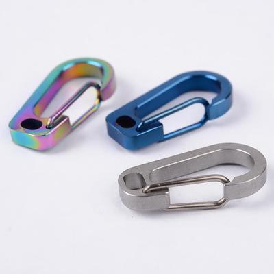 Carabiner Keychain Buckle EDC Titanium Alloy Waist Belt Clip Anti-lost Hanger